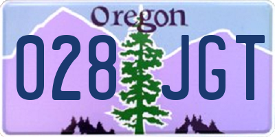 OR license plate 028JGT