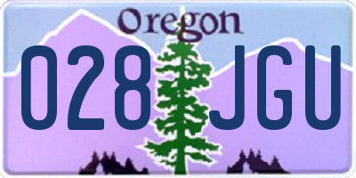 OR license plate 028JGU