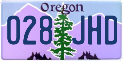 OR license plate 028JHD