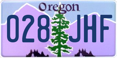 OR license plate 028JHF