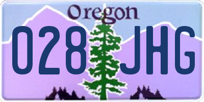 OR license plate 028JHG