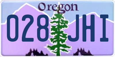OR license plate 028JHI