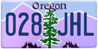 OR license plate 028JHL