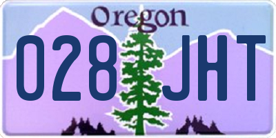 OR license plate 028JHT