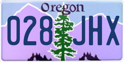 OR license plate 028JHX