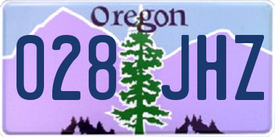 OR license plate 028JHZ