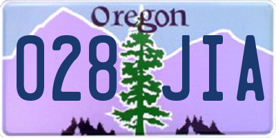 OR license plate 028JIA