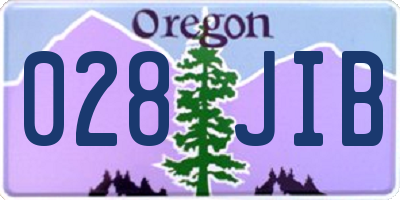 OR license plate 028JIB