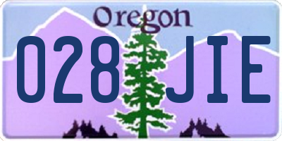 OR license plate 028JIE