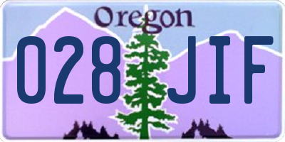 OR license plate 028JIF