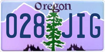 OR license plate 028JIG