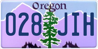 OR license plate 028JIH