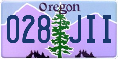 OR license plate 028JII