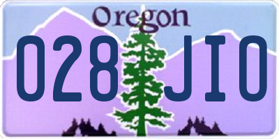 OR license plate 028JIO