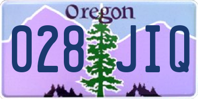 OR license plate 028JIQ