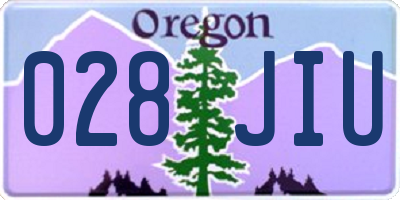 OR license plate 028JIU