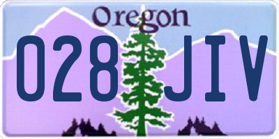 OR license plate 028JIV