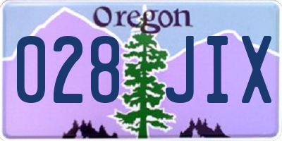 OR license plate 028JIX