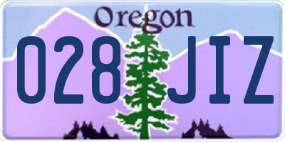 OR license plate 028JIZ