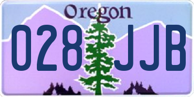 OR license plate 028JJB