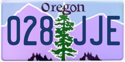 OR license plate 028JJE