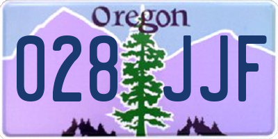 OR license plate 028JJF