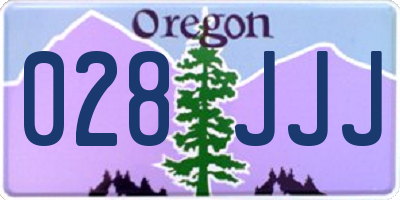 OR license plate 028JJJ