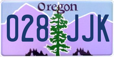OR license plate 028JJK