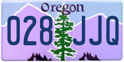 OR license plate 028JJQ