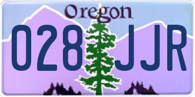 OR license plate 028JJR
