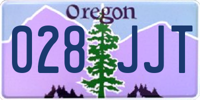 OR license plate 028JJT