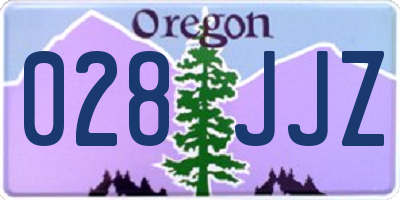 OR license plate 028JJZ