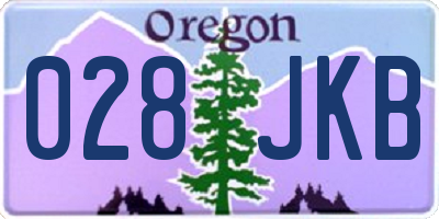 OR license plate 028JKB