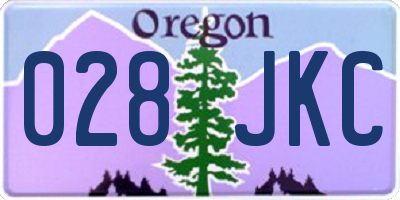 OR license plate 028JKC