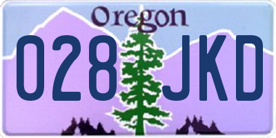 OR license plate 028JKD