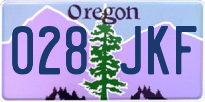 OR license plate 028JKF