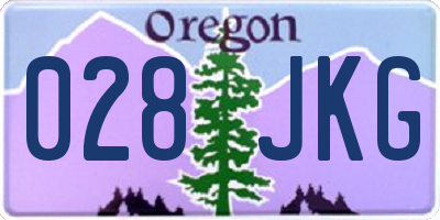 OR license plate 028JKG