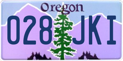OR license plate 028JKI