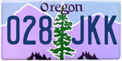 OR license plate 028JKK