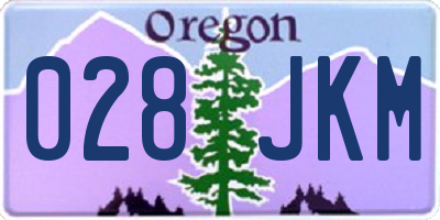OR license plate 028JKM