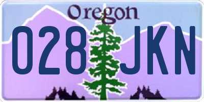 OR license plate 028JKN