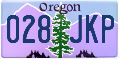 OR license plate 028JKP