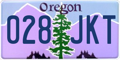 OR license plate 028JKT