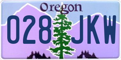 OR license plate 028JKW