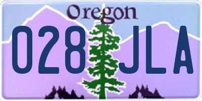OR license plate 028JLA