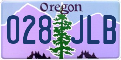 OR license plate 028JLB