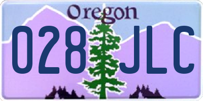OR license plate 028JLC