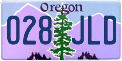 OR license plate 028JLD