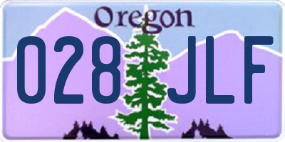 OR license plate 028JLF