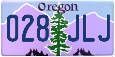 OR license plate 028JLJ